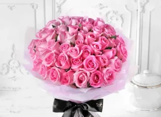 Let Your Bouquet Speaks Your Language Of Love pink flowers in Noida